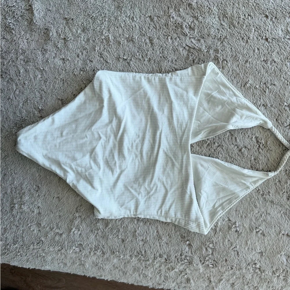 Frankie's Bikinis Cream One Piece Swimsuit
